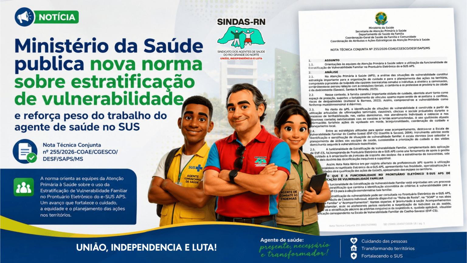 Ministério da Saúde publica nova norma sobre estratificação de vulnerabilidade e reforça o peso do trabalho do agente de saúde no SUS