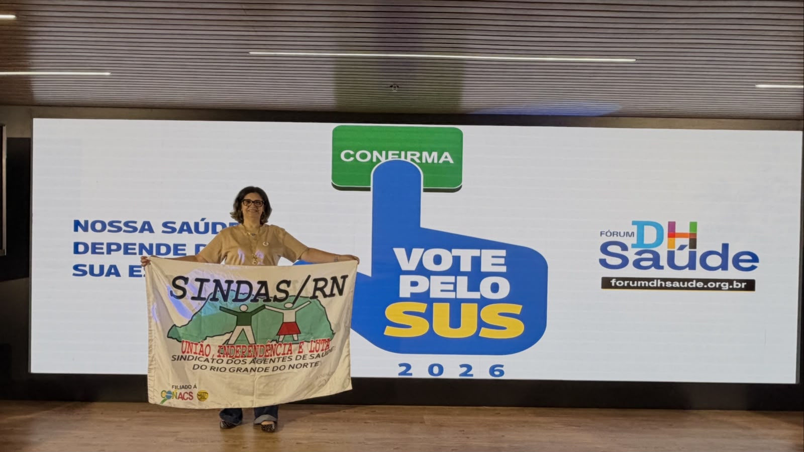 Diretora do SINDAS-RN participa do lançamento da campanha “Vote pelo SUS 2026” em Brasília